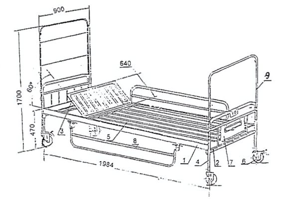 Cấu tạo của giường y tế đa năng